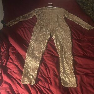 Elegant Gold Jumpsuit